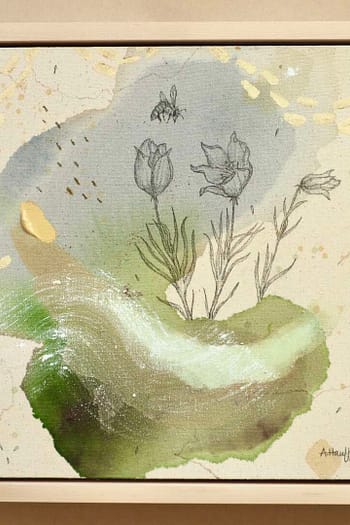 Pasque Flower + Honey Bee