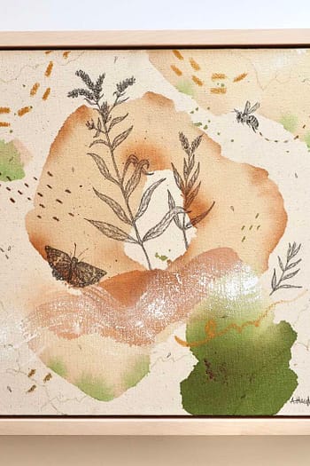 Goldenrod + Red Admiral Butterfly