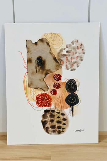 Watercolor Mixed Media Abstract 4