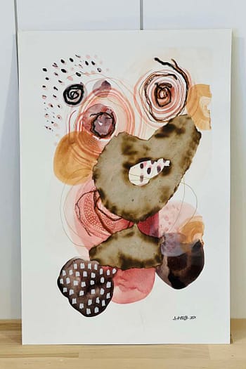 Watercolor Mixed Media Abstract 9