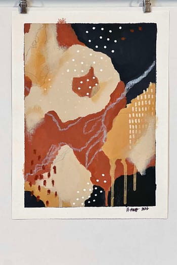 Acrylic Abstract on Canvas Paper 1