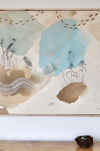 painting of goldfinches