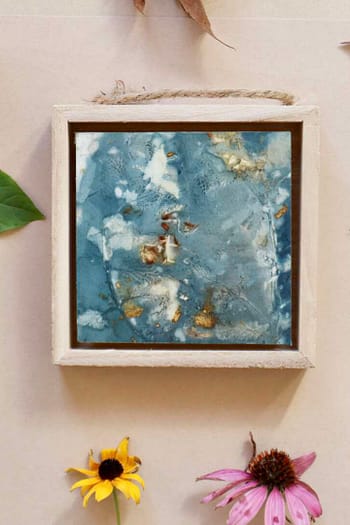 Framed Ecoprint Ornament #16