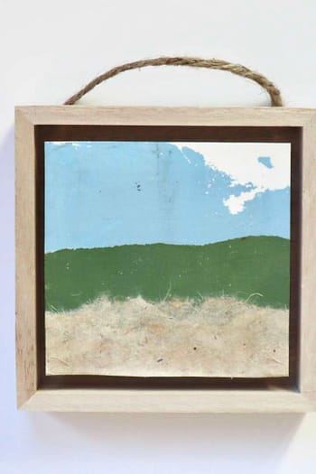 Framed Abstract Landscape Ornament #8